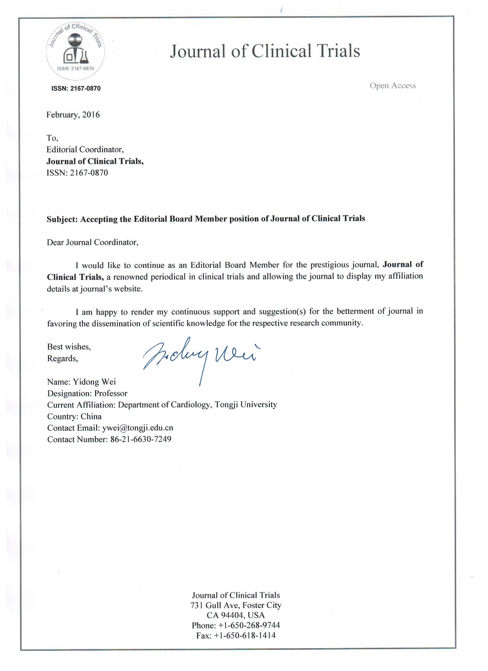 Trials Journal Editors andamp; Editorial Board | Journal of Clinical Trials